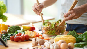 person making a healthy meal