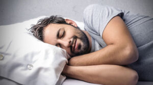 healthy man sleeping 